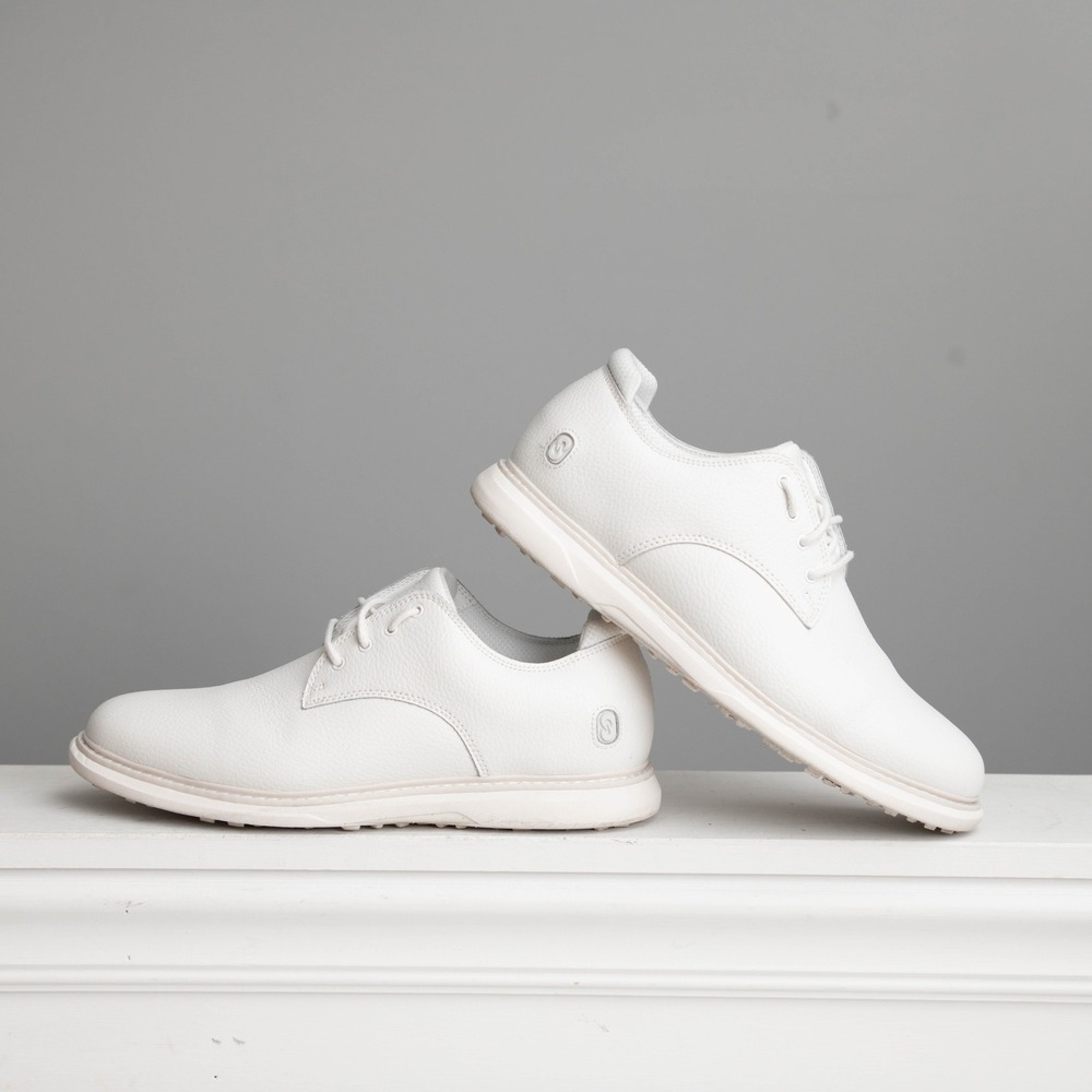 STROLL Golf Shoes White Leather Sz 12 Transitional Performance Apparel Traction
